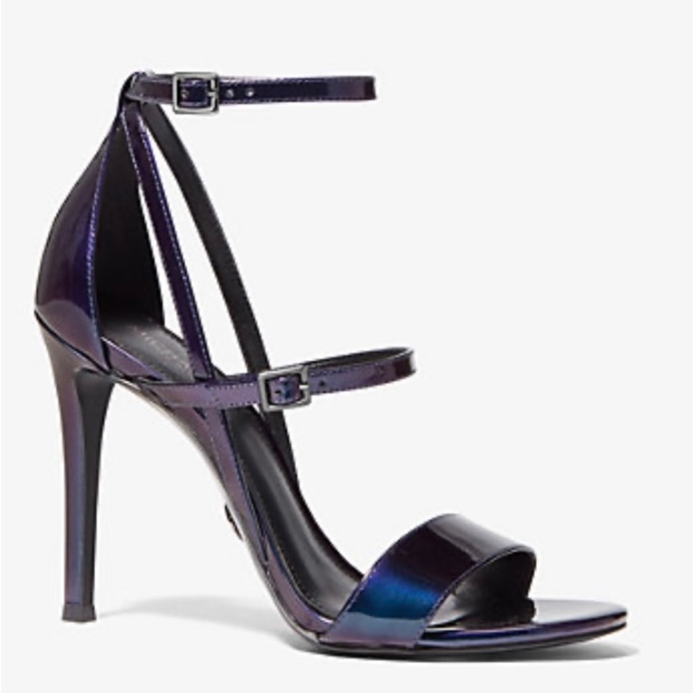 MK Cardi iridescent, patent leather sandal (chameleon color)